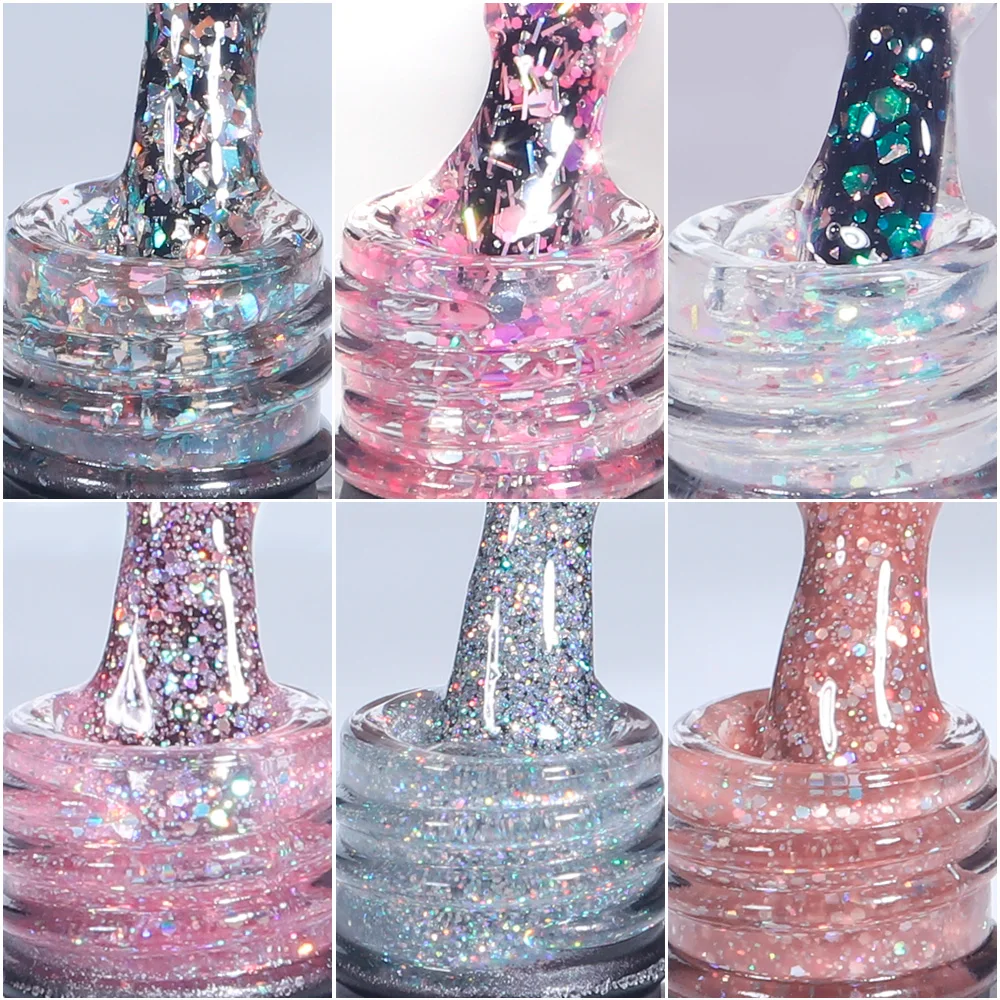 ULOVKAYA блестки набор гель лаков для ногтей Цвета Полупостоянный эмали УФ