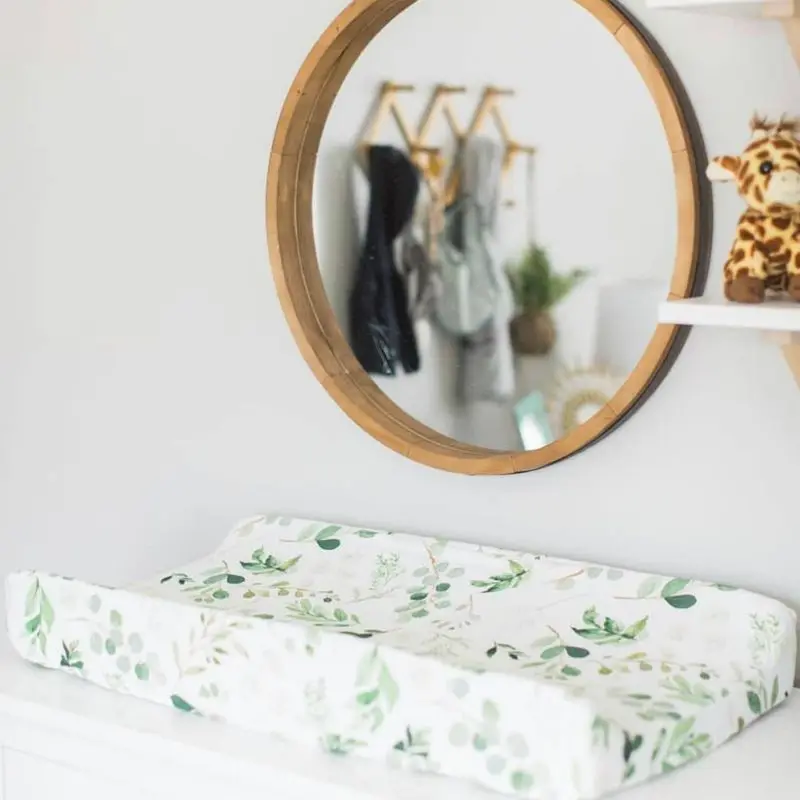 

Baby Changing Pad Cover Floral Print Fitted Crib Sheet Infant or Toddler Bed Nursery Unisex Diaper Change Table Sheet