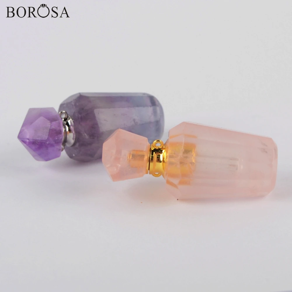 BOROSA Золотой/Серебряный цвет натуральный камень Соединительный Радужный флюорит