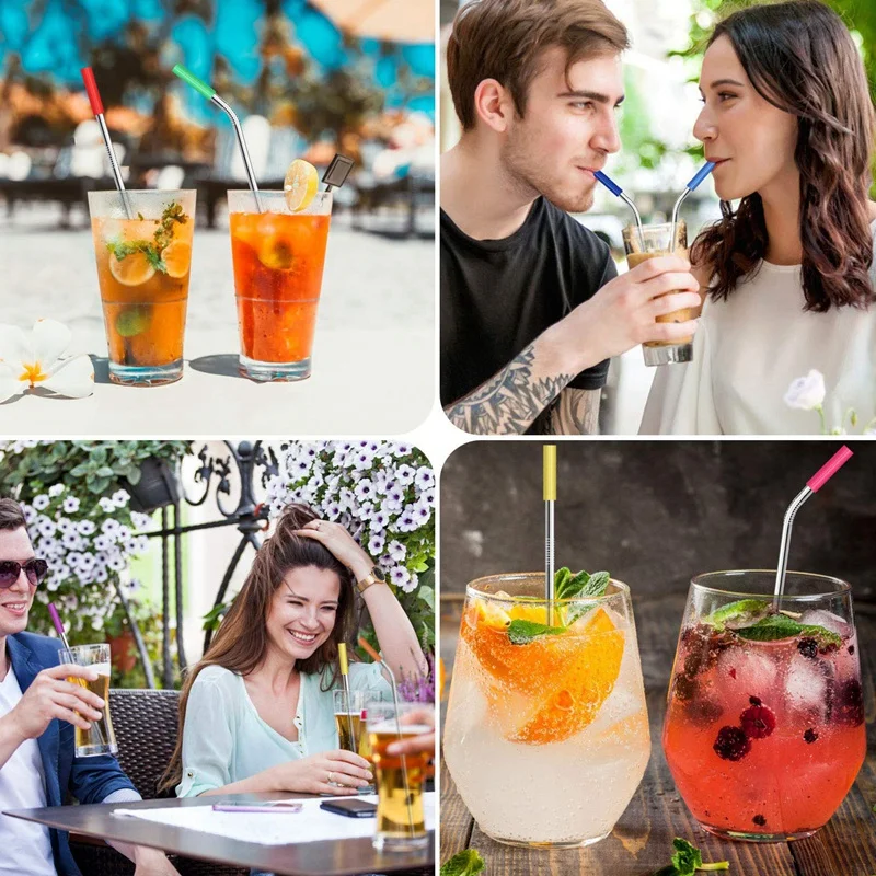 Нержавеющая сталь Соломинки многократного использования питьевой соломинки