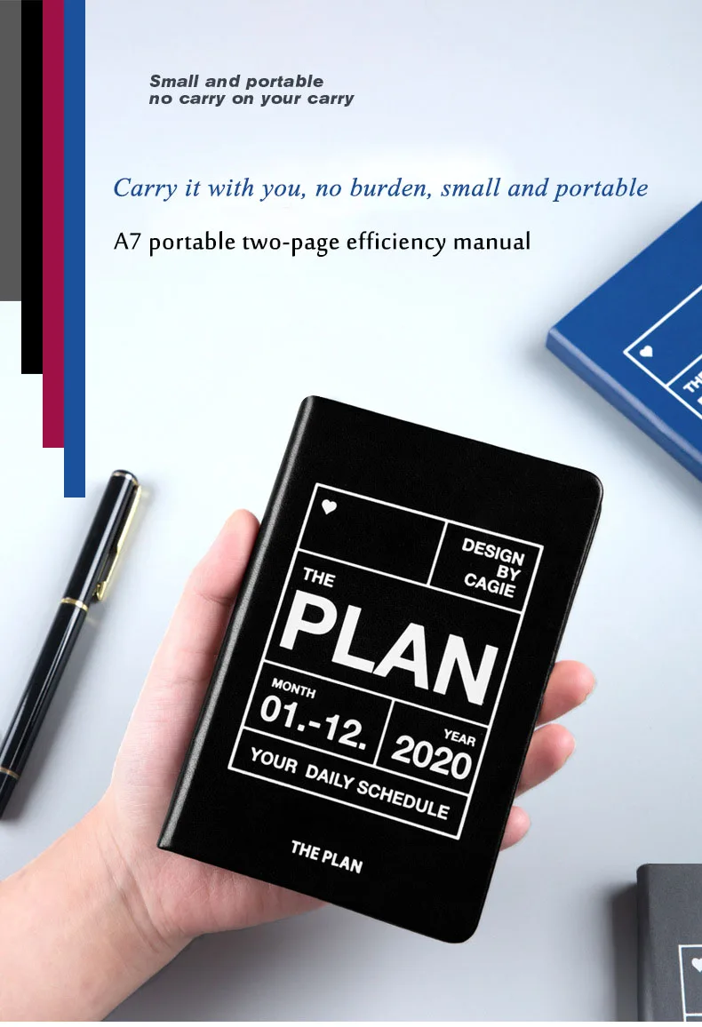 A7planner agenda мини кожаная учебная тетрадь месяц делать список ноутбуков caderneta caderno pontilhado материал escolar