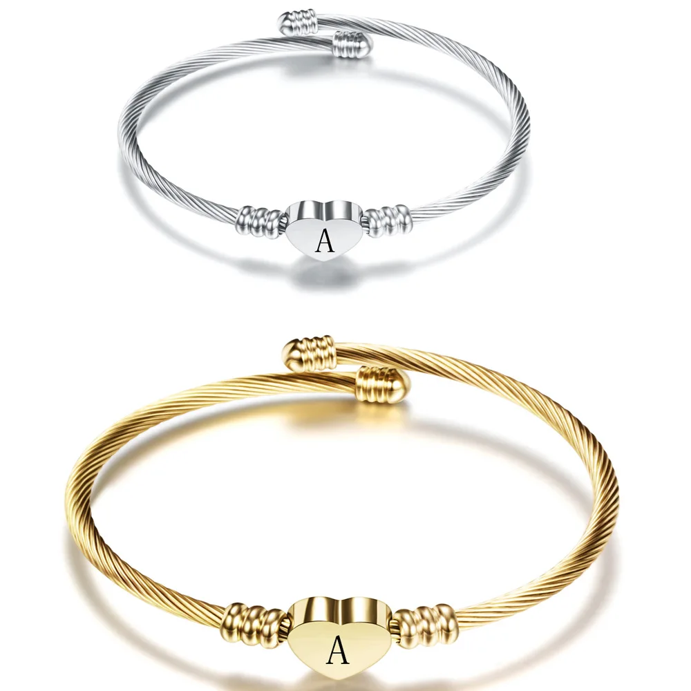 26 букв браслеты в форме сердца золотистый серебристый цвет искусственные слова