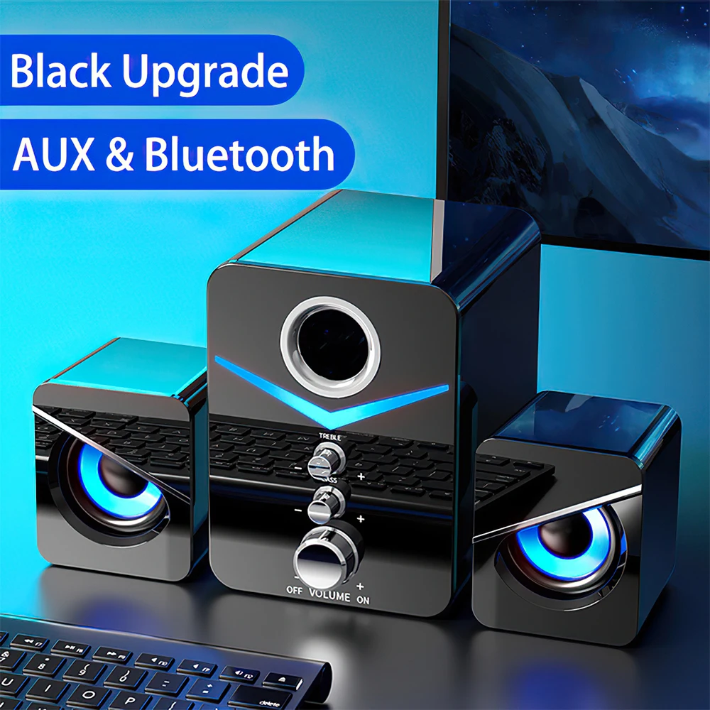 Home Theater System Wired PC Bass Subwoofer Bluetooth Speaker 3.5 / USB Computer Speakers Music Boombox Desktop Laptop TV | Электроника