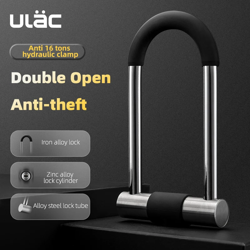 

ULAC Anti-thief Bicycle Lock Bike U Lock Mount For Bicycle Convenient Lock Frame Motorcycle Security Lock Keys Bike Accessories
