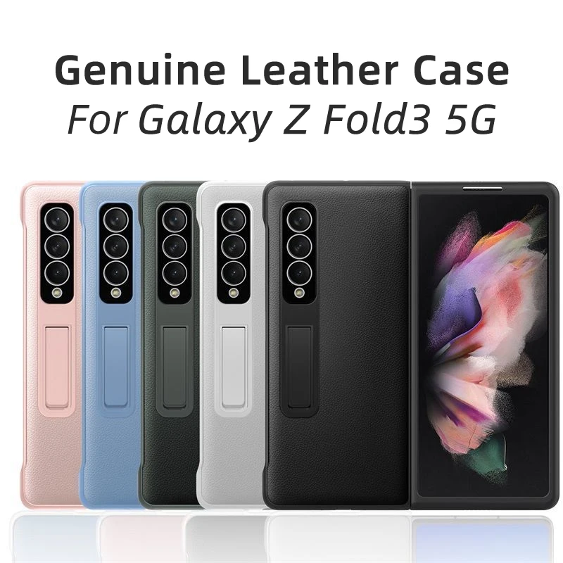 

For Samsung Galaxy Z Fol.3 Case, Genuine Leather Material