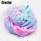 60 мл Единорог буфами на рукавах Slime Пластик глины светильник глины Красочные моделирования Полимерная глина из песчано-глинистой смеси пушистый светильник Пластик тонкая резинка для игрушка ручной работы