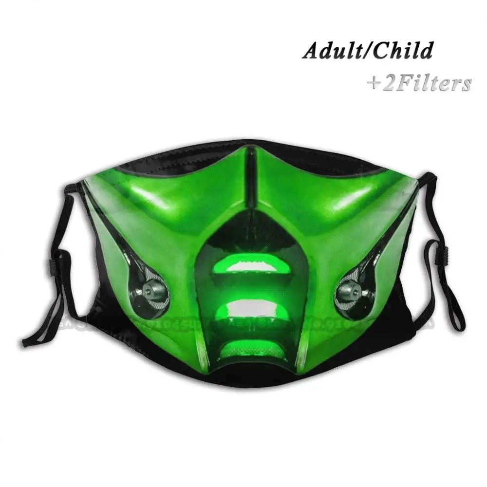 

Mortal Kombat - Reptile Mask Classic Print Reusable Mouth Mask Washable Filter Anti Dust Face Mask Reptile Green Scorpion