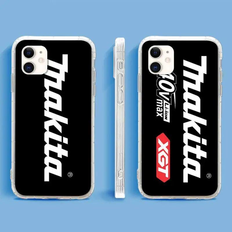 

Toolbox Makita Phone Case For iPhone 13 12 11Pro Max 11 XR XS Max X Mini 8 7 6 SE 2020 Soft Transparent Cover