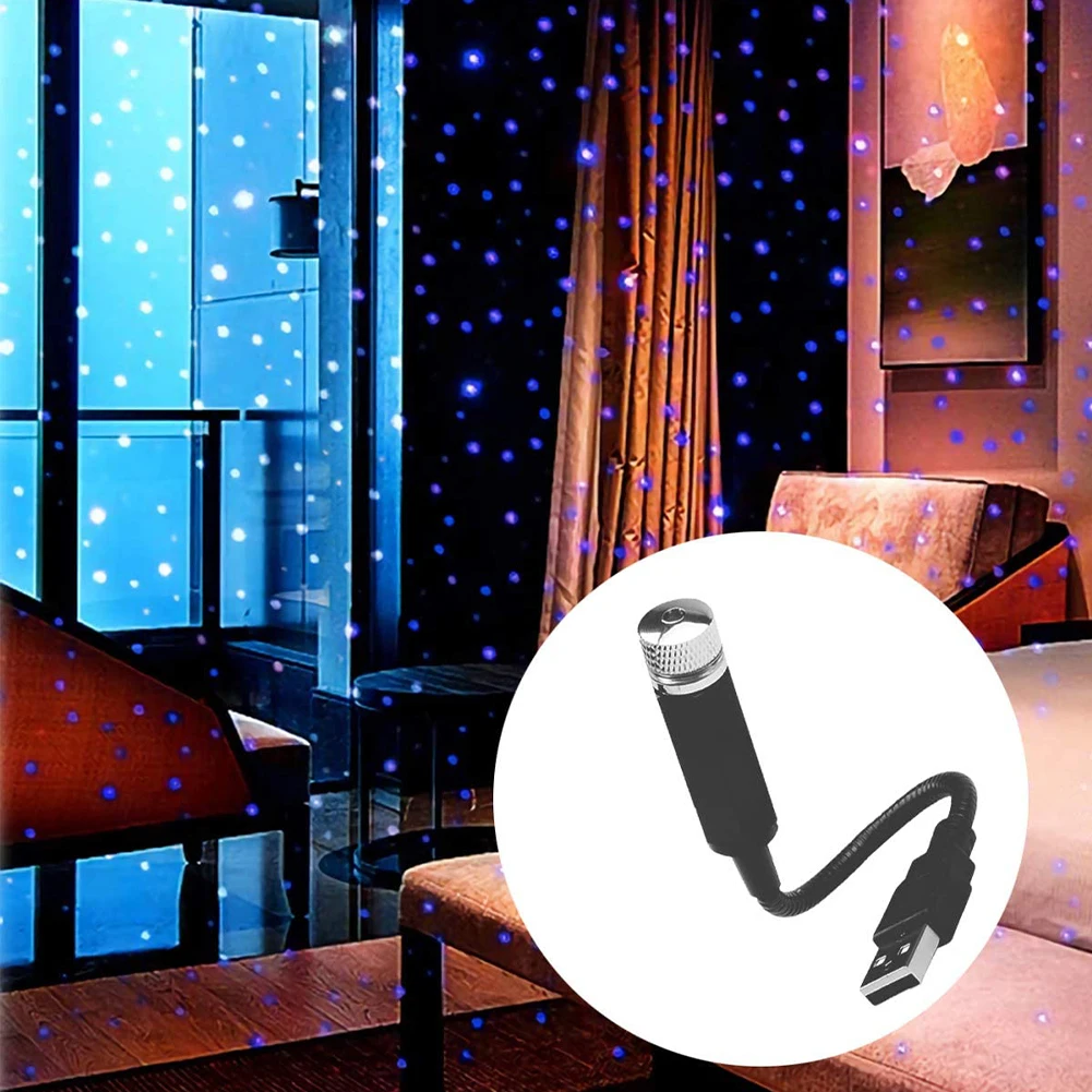 

Night Light Projector Starry Water Lamp Star Night LED Projector Light USB Powerd Romantic Purple Blue For Home Roof Car Decor