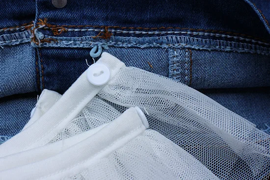 Джинсовая куртка с оборками для девочек осенняя верхняя одежда маленьких