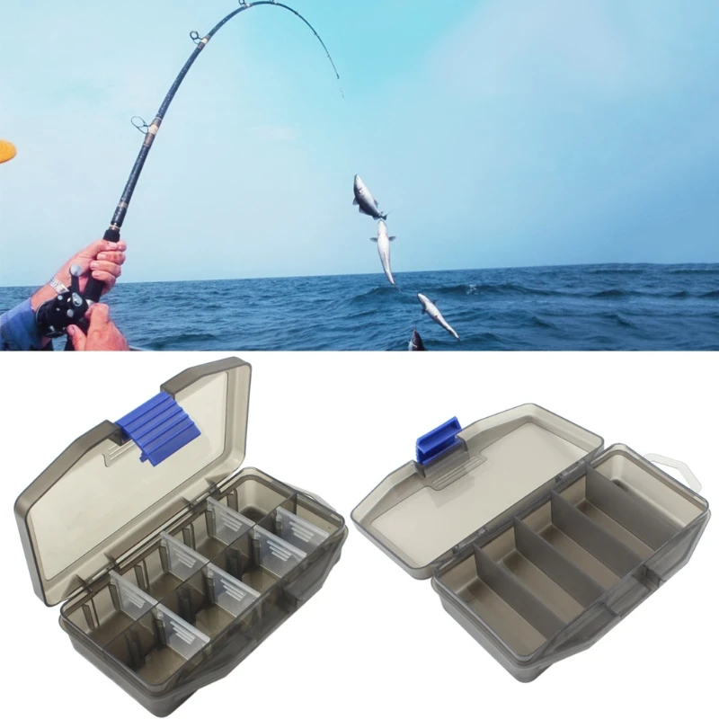 

Compartments Organizer Container Visible Plastic Fishing Lure Box Tackle Case
