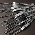 AOMU 2022 Новый трендовый мужской браслет с кубинской цепочкой, классический браслет из нержавеющей стали с шириной, браслет-цепочка для мужчин и женщин, ювелирные изделия для путешествий, подарок