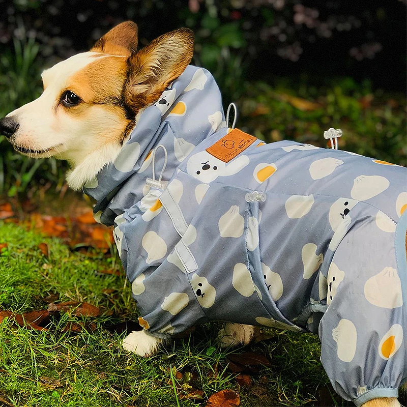 Дождевик с надписью ФБР (L-6XL Водонепроницаемый вельш корги плащ-дождевик