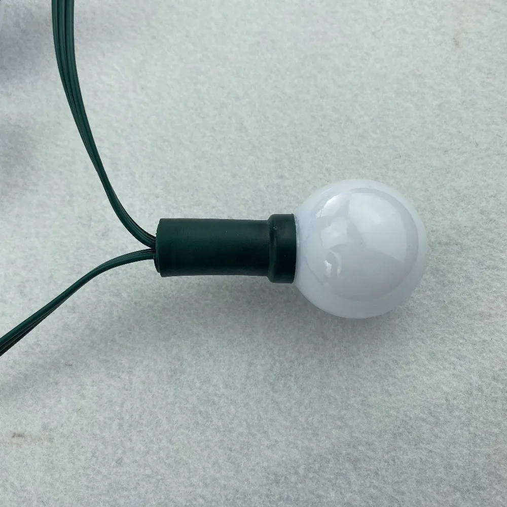 DC5V 50 узлов адресуемых RGB G40 WS2811 Светодиодный Рождественский пиксельный струнный светильник; 6 дюймов(15 см) Расстояние между проводами; Зеленая проволока; IP68