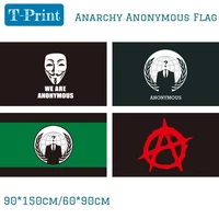 15pcs flag 150x90cm 6090cm anarchy we are anonymous anarchist communism anarcho capitalism flag 3x5ft banner brass metal holes