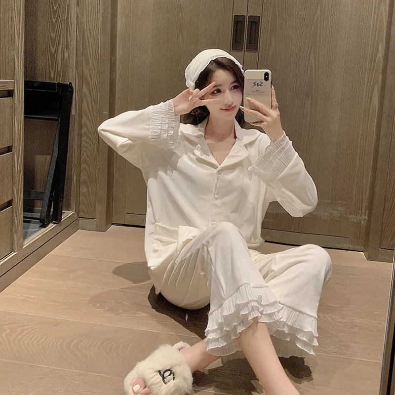 

Женский бархатный пижамный комплект из двух предметов, Осень-зима 2021