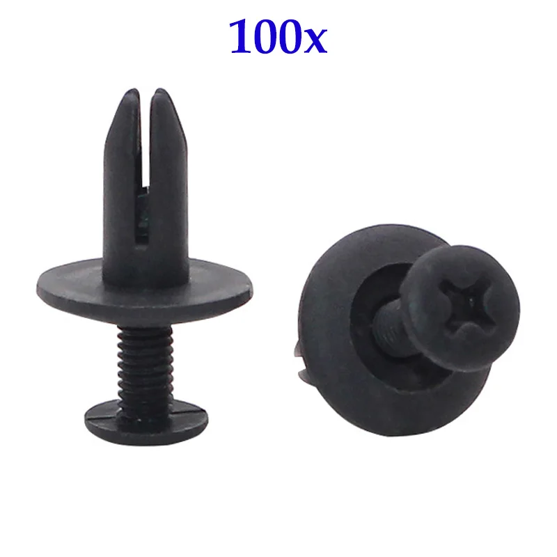 Пластиковые расширительные заклепки с отверстием 6 мм 100 шт. универсальные зажимы