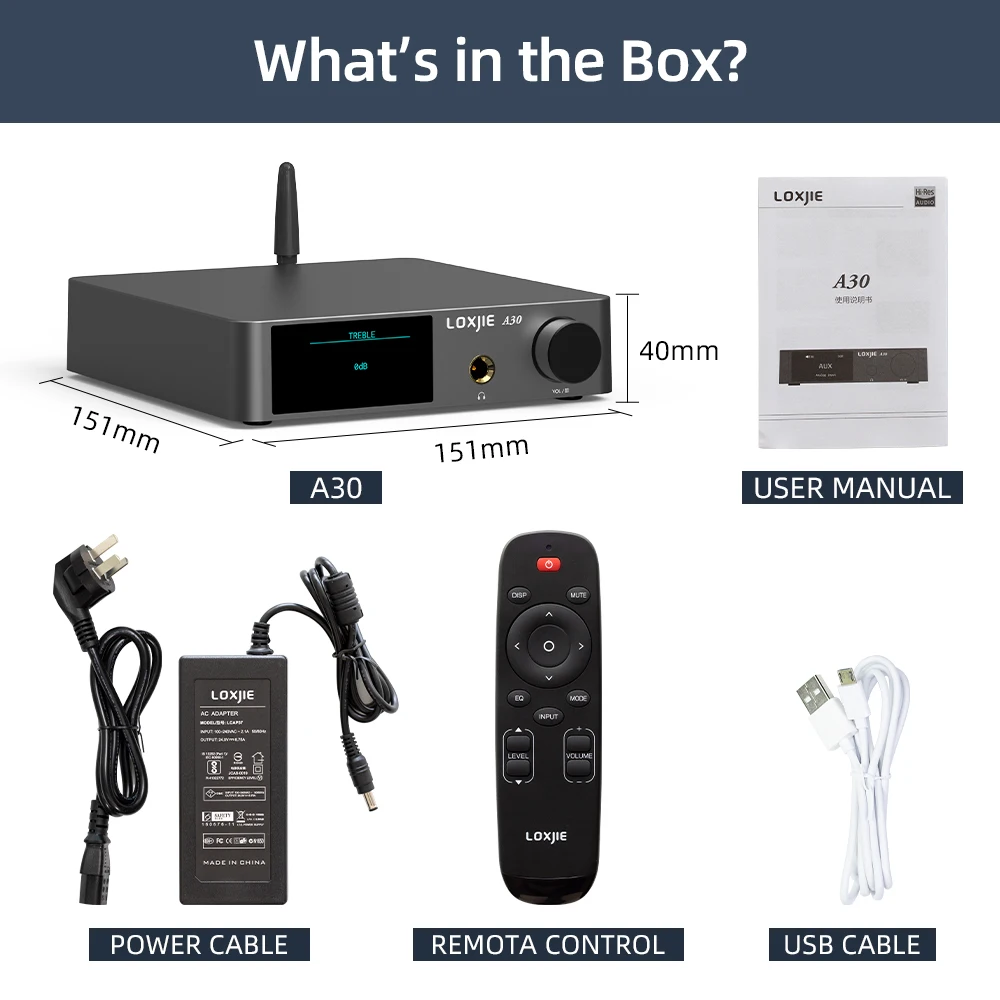 Настольный стерео аудио усилитель мощности LOXJIE A30 с поддержкой APTX Bluetooth 5 0 ESS DAC чип