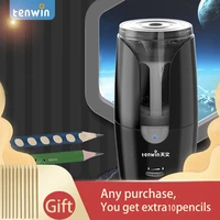 tenwin large electric automatic pencil sharpener 2colors usb heavy duty mechanical stationery office school supplies set 8028