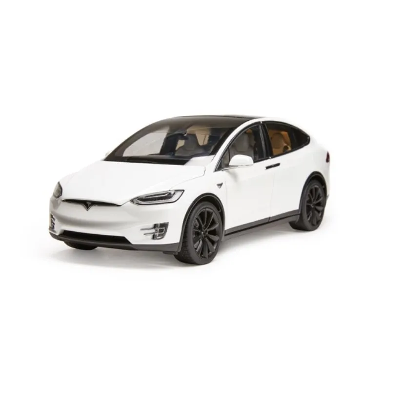 1:18 литая модель Tesla Model X P100D SUV игрушечный автомобиль из сплава миниатюрный