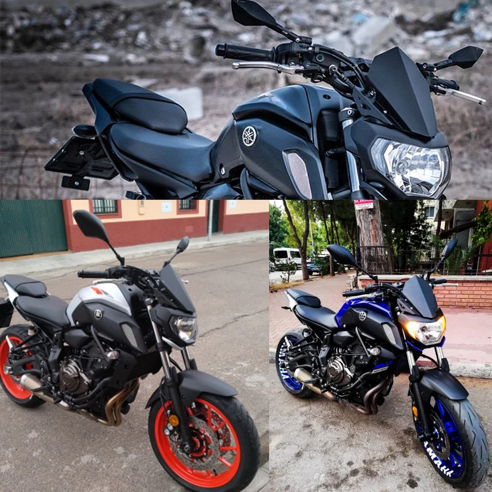 Kemimoto Мотоцикл с ЧПУ лобовое стекло ветровое для YAMAHA MT 07 MT07 2018 2019 FZ07 FZ Алюминиевый