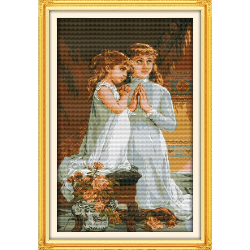 

Everlasting Love Pray Chinese Cross Stitch Kits Ecological Cotton Stamped 14 11CT DIY Christmas Gift Wedding Decoration For Home