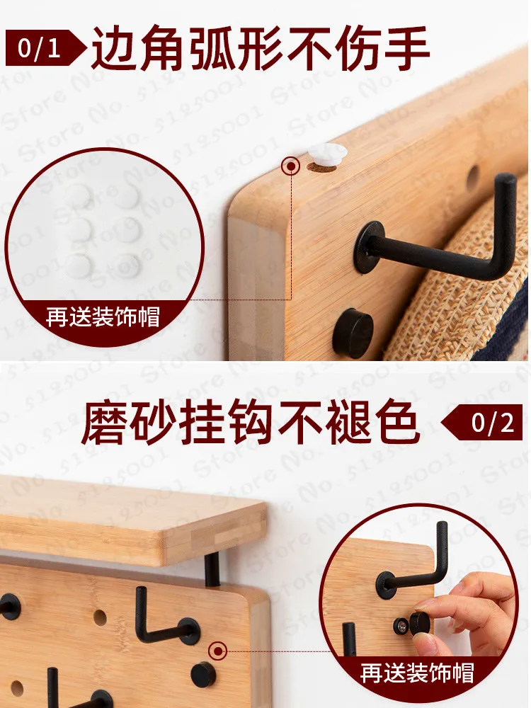 

Wall Mount Rack Creative Combination Shelf Coat Hooks Living Room Decorative Wall Shelf Wooden Wall Tray Holder Home Organizer