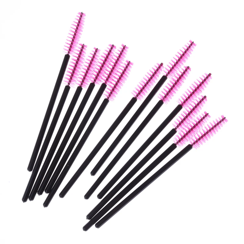 

100Pcs/Pack Colorful Disposable Eyelash Brush Mascara Applicator Wand Makeup Brushes Eyelash Comb Brushes
