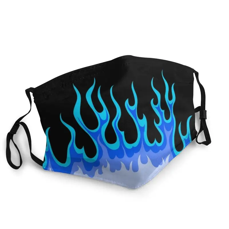 

Одноразовая Синяя Маска для лица с эффектом горячего огня и пламени, маска для защиты от пыли и смога, респираторная маска