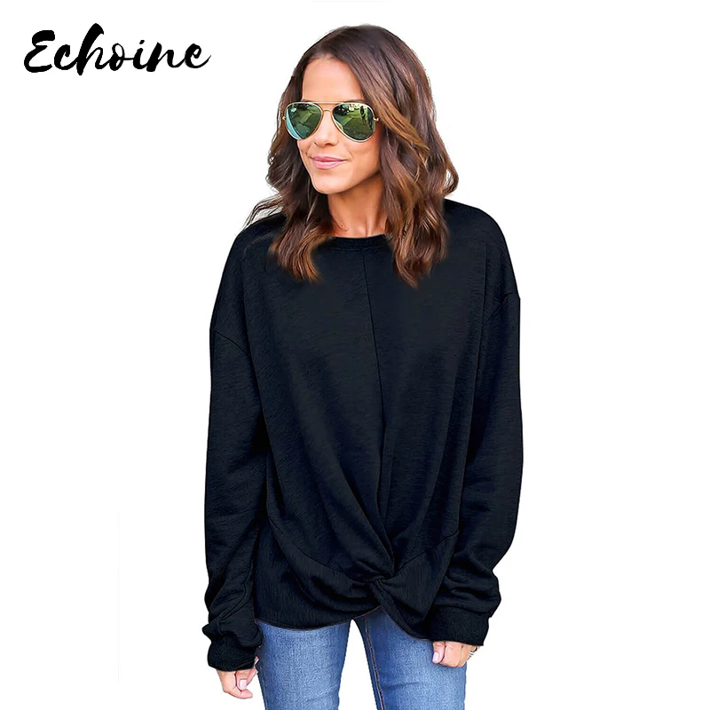 Свитшот с длинным рукавом черный/синий/серый | Женская одежда