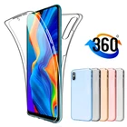 Чехол с полным покрытием 360 градусов для Huawei P8 P9 P10 P20 P30 P40 Mate20 Lite Pro P Smart Plus Y5 Y6 Y7 Y9 2019, мягкий прозрачный ТПУ чехол для телефона