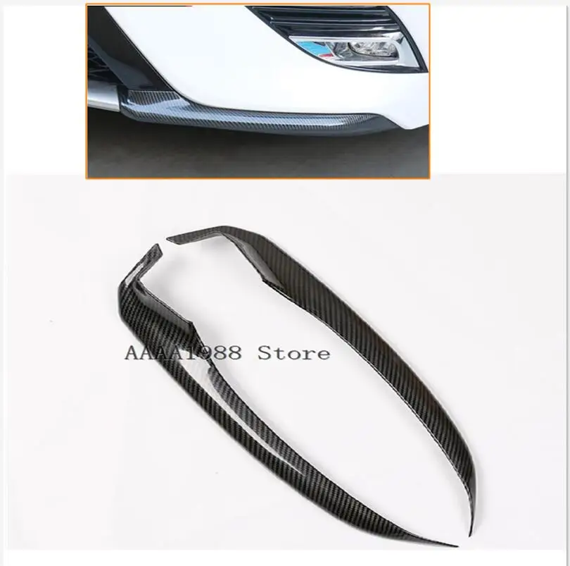 

2 pcs Car Front Bumper Lip Corner Cover Trim Protector Carbon Fiber Sticker For Toyota Camry Sport 2018 2019 2020