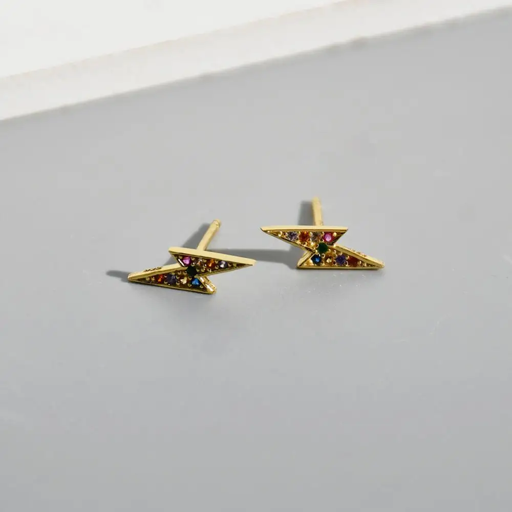 Новые серьги из стерлингового серебра 925 пробы Модные Цветные циркониевые