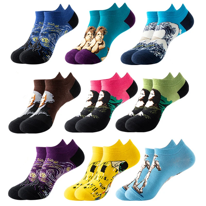 

Женские носки весна-лето новые мужские носки Мультяшные носки-лодочки Женские Дышащие дезодорирующие носки оптовая продажа
