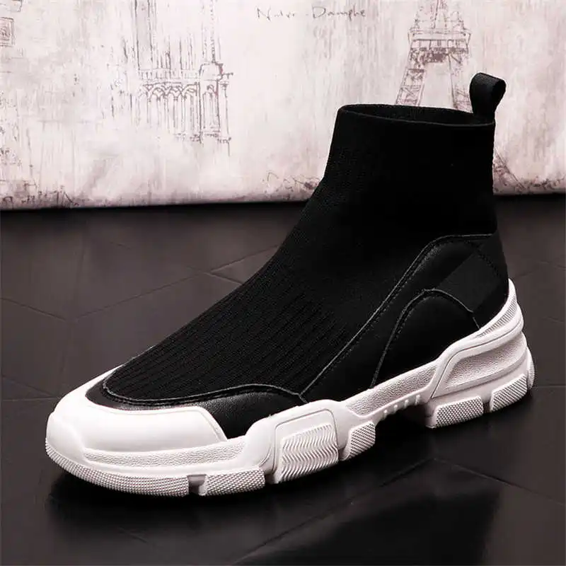 Jual Sepatu Kaus Kaki Rajutan Pria Fashion Sepatu Sneakers Sol Tebal Sepatu Kasual Jaring Sepatu Penambah Tinggi Sepatu Bot Pergelangan Kaki Zapatillas Hombre