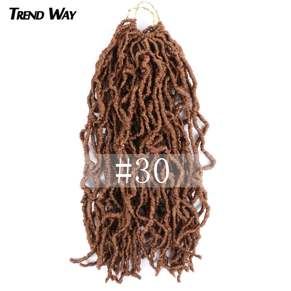 

Synthetic Crochet Braid Hair Extensions Nu locs Dreadlock For Women 12inch 18inch Goddess Faux Locs Curly Ombre Braiding Hair