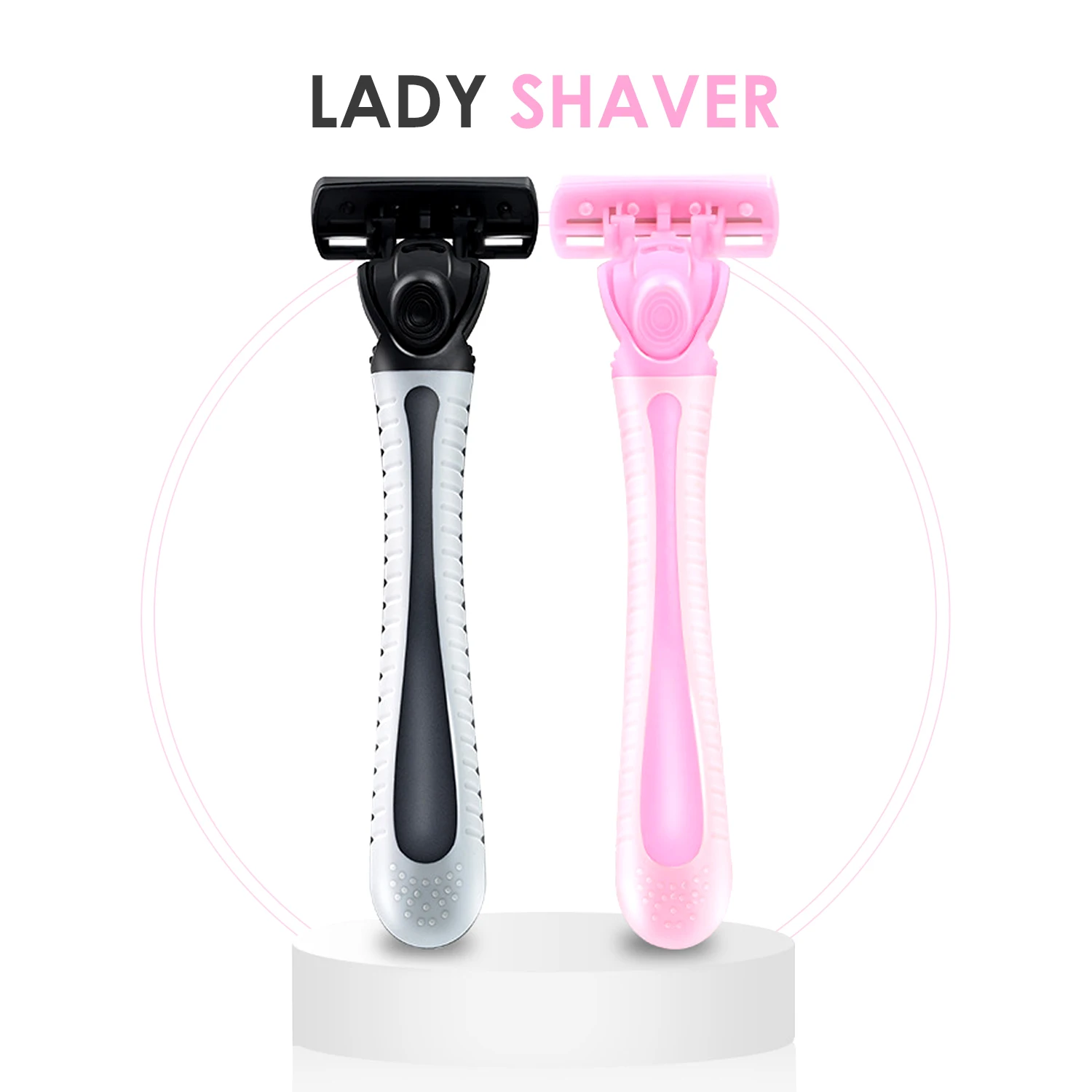 Женская бритва с 3 сменными лезвиями ручная для женщин безопасные лезвия бритвы