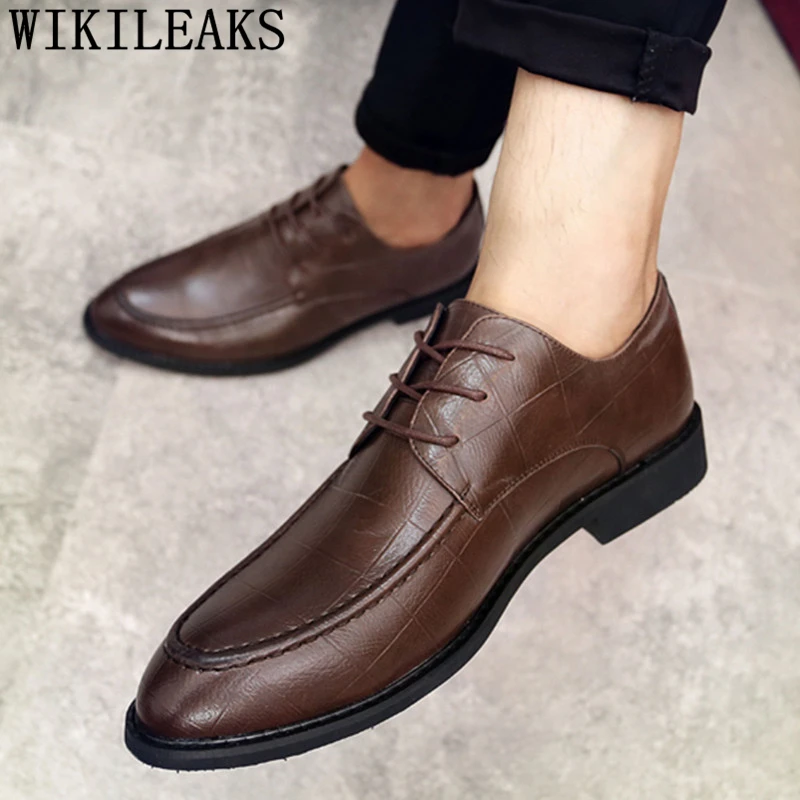 

Business Shoes Men Oxford Leather Fashion 2023 Brand Coiffeur Men Dress Shoes Brown Dress Luxury Men Classic Shoes Italian Dress