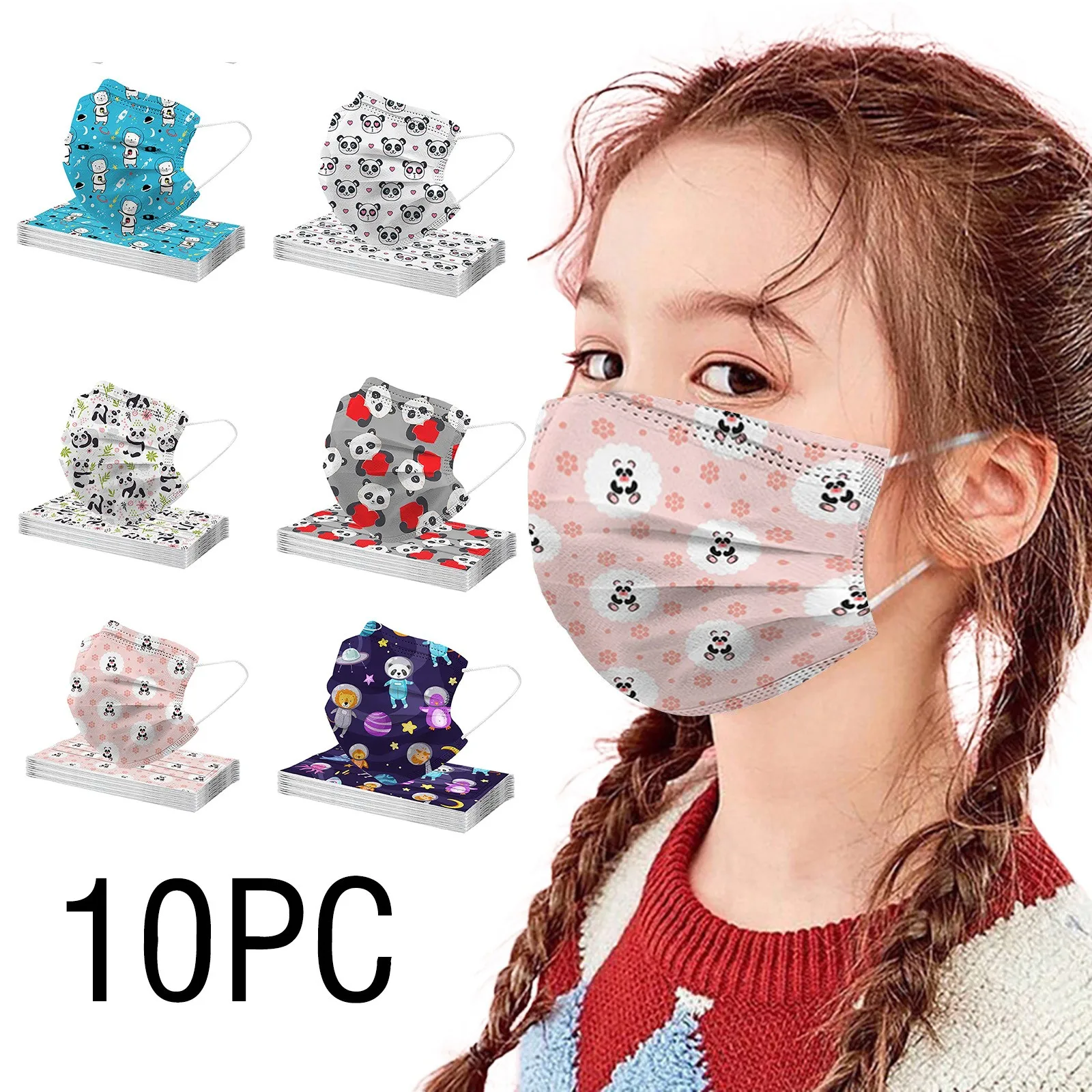 10 шт. детская маска для лица с рисунком динозавра | Красота и здоровье