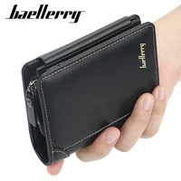 baellerry wallet men fashion solid short wallet pu leather handbag note compartment photo holder card holder wallet bag d9156