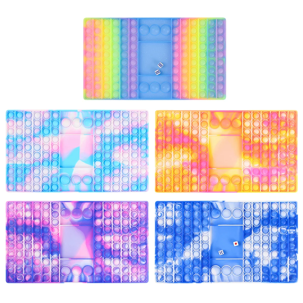 Diapas&oacute;n luminoso de silicona para ni&ntilde;os y adultos, juguetes de descompresi&oacute;n sensorial, antiestr&eacute;s, con burbujas de empuje, 32,5x19x1,8 cm-1