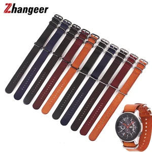 NATO ZULU Strap 14mm16mm 18mm 20mm 22mm 24mm Watch Band Cowhide Leather Strap Ring Buckle Men Replac in Pakistan