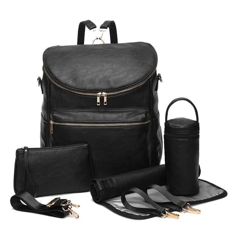 

Большая сумка для детских подгузников из искусственной кожи, рюкзак, органайзер для коляски, дорожный рюкзак, сумка для подгузников для бер...