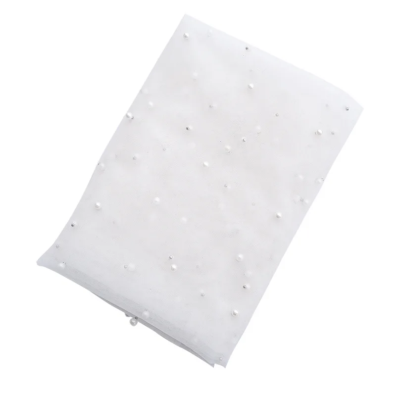 Скатерть из органзы прямоугольная с жемчугом базовая скатерть для стола декор