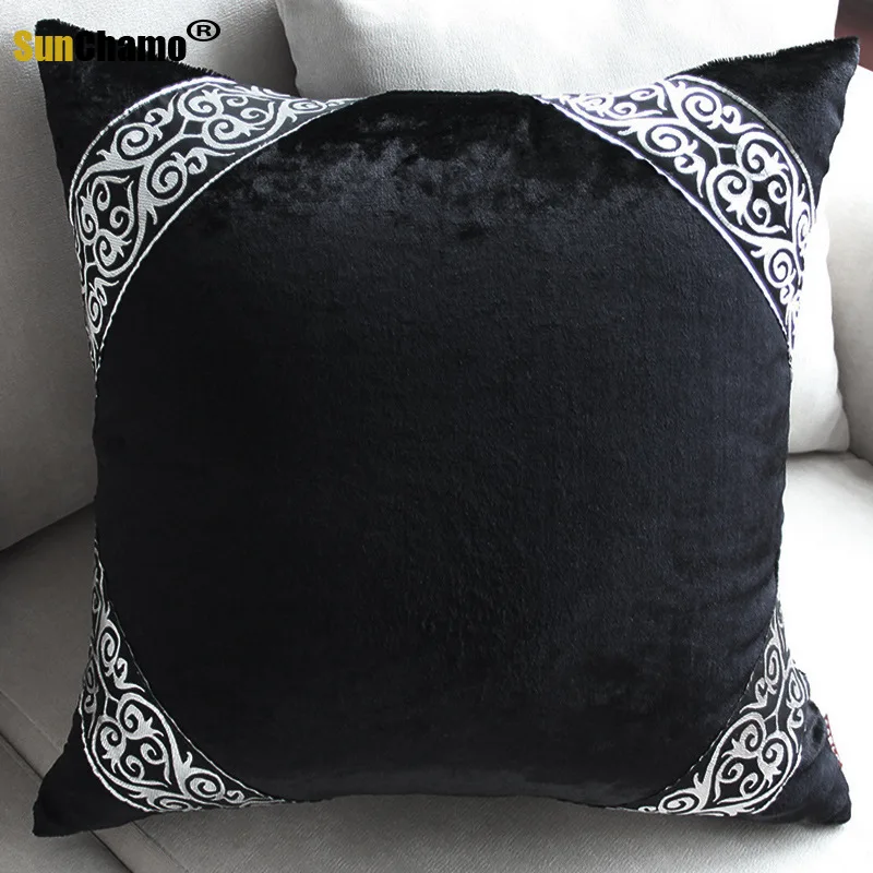 Luxurious Velvet Pillow Cover with Ribbon Home Decor Cushion Cover Velour Decoration Pillowcase Decorative Pillowsham images - 6