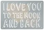 Жестяные Ретро знаки в винтажном стиле I Love You to The Moon and Back металлический знак железная живопись для дома и улицы бар кофе