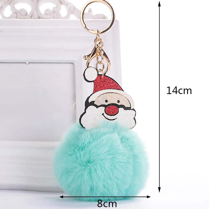 Рождество Санта Клаус искусственный мех брелки Рождественский брелок подарок