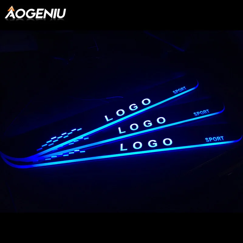 Динамический светильник Накладка на порог двери автомобиля накладка педаль для