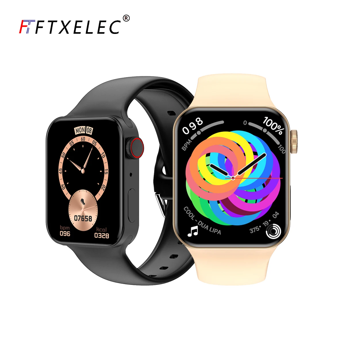 

FTXELEC IWO7 Smartwatch PK Series 7 BT Call DIY Face IWO15 Smart Watch Men Women Fitness Tracker For Androis iOS PK HW22 W46 W26