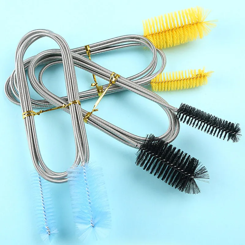 90/155/200cm Aquarium Cleaning Brush Stainless Steel Pipe Double Ended Hose Tank Cleaner Accessories | Дом и сад